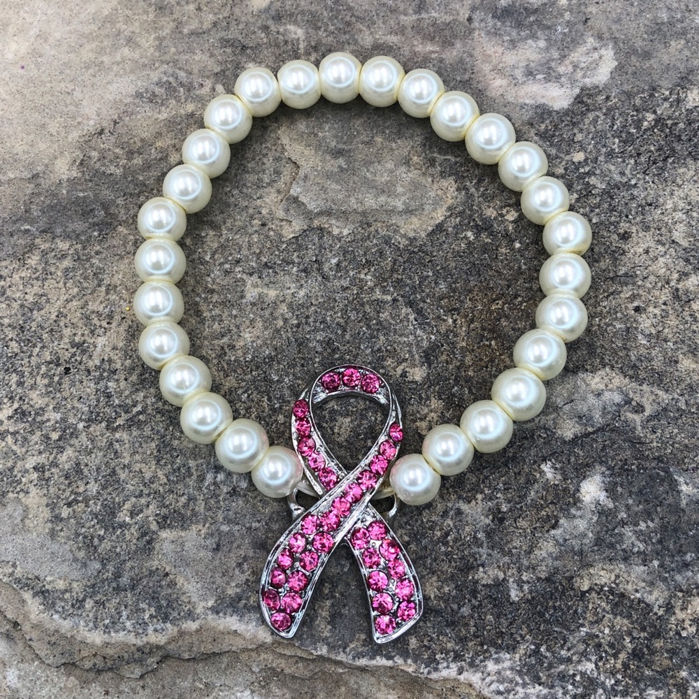 🍀 Pink Ribbon Breast Cancer Bracelet